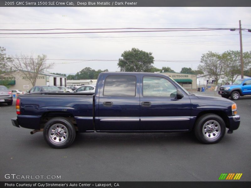 Deep Blue Metallic / Dark Pewter 2005 GMC Sierra 1500 SLE Crew Cab