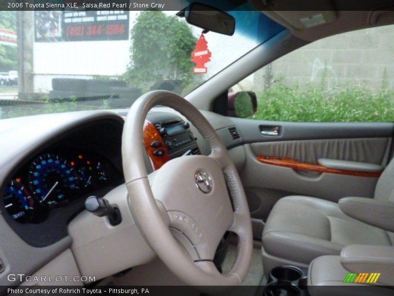 Salsa Red Pearl / Stone Gray 2006 Toyota Sienna XLE
