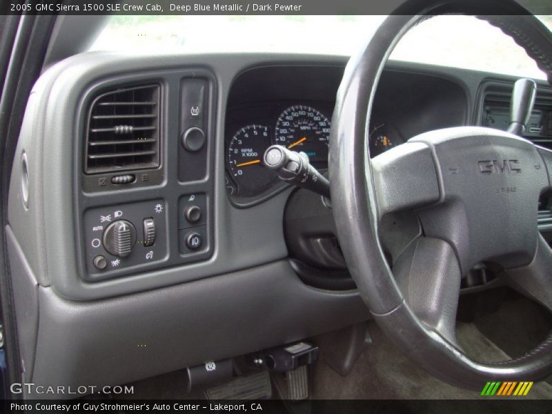 Deep Blue Metallic / Dark Pewter 2005 GMC Sierra 1500 SLE Crew Cab