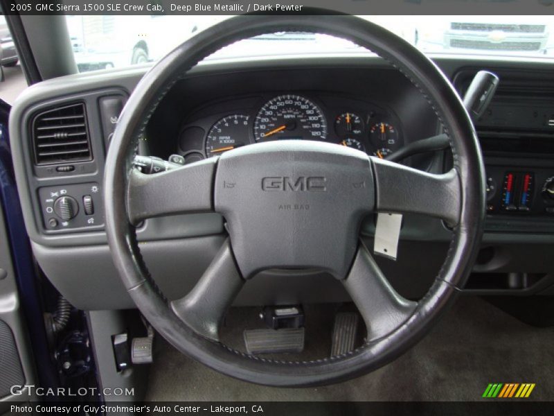 Deep Blue Metallic / Dark Pewter 2005 GMC Sierra 1500 SLE Crew Cab