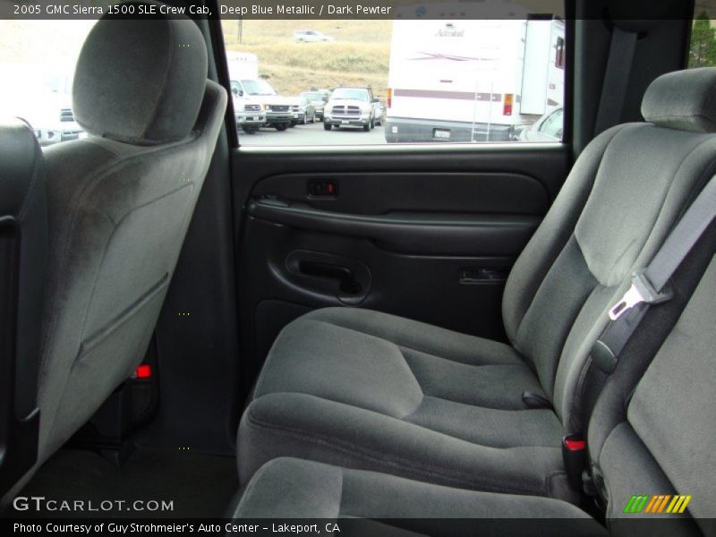 Deep Blue Metallic / Dark Pewter 2005 GMC Sierra 1500 SLE Crew Cab
