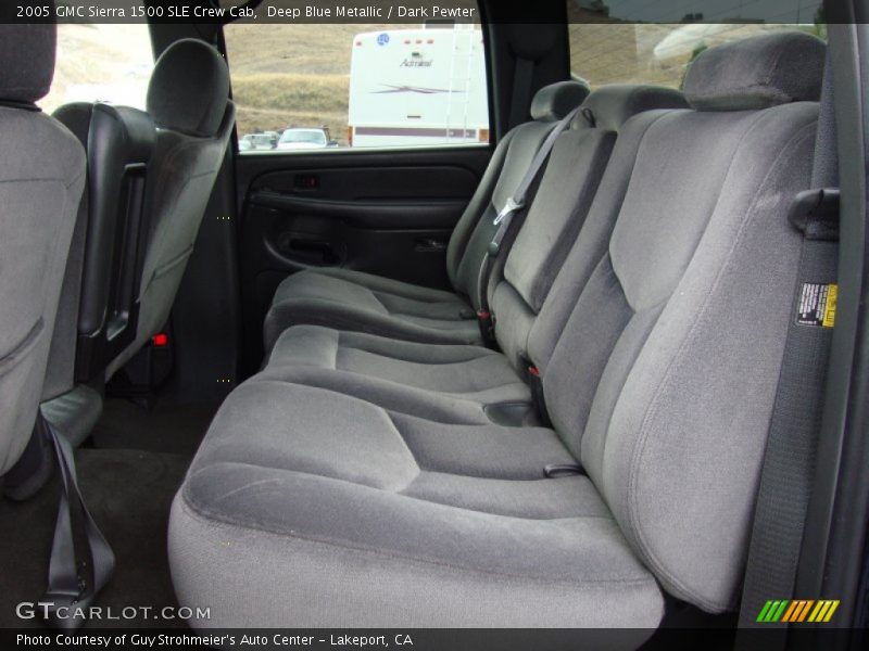 Deep Blue Metallic / Dark Pewter 2005 GMC Sierra 1500 SLE Crew Cab