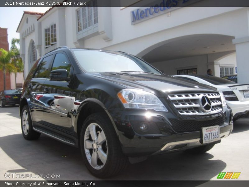 Black / Black 2011 Mercedes-Benz ML 350