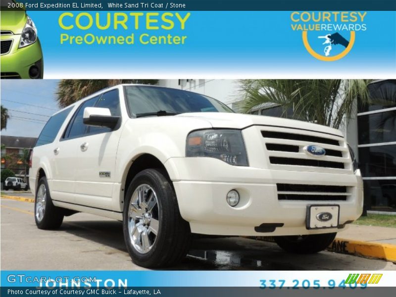 White Sand Tri Coat / Stone 2008 Ford Expedition EL Limited