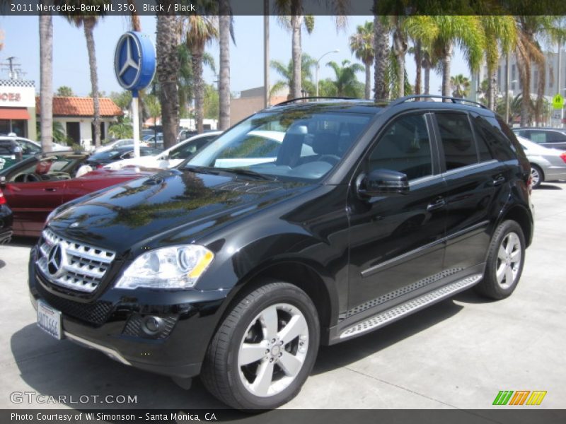 Black / Black 2011 Mercedes-Benz ML 350