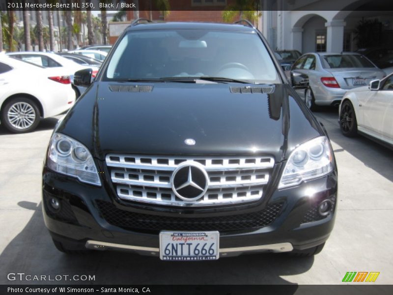 Black / Black 2011 Mercedes-Benz ML 350