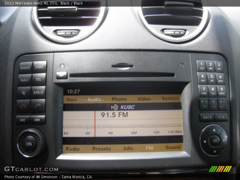 Black / Black 2011 Mercedes-Benz ML 350