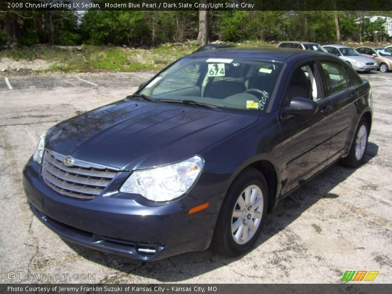 Modern Blue Pearl / Dark Slate Gray/Light Slate Gray 2008 Chrysler Sebring LX Sedan