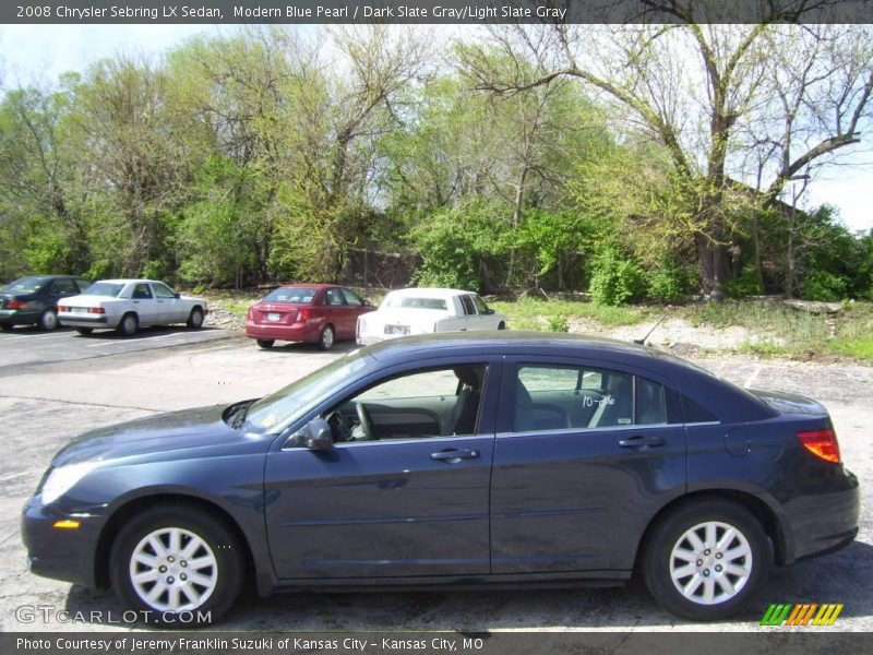 Modern Blue Pearl / Dark Slate Gray/Light Slate Gray 2008 Chrysler Sebring LX Sedan