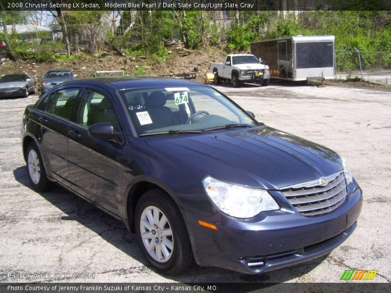 Modern Blue Pearl / Dark Slate Gray/Light Slate Gray 2008 Chrysler Sebring LX Sedan