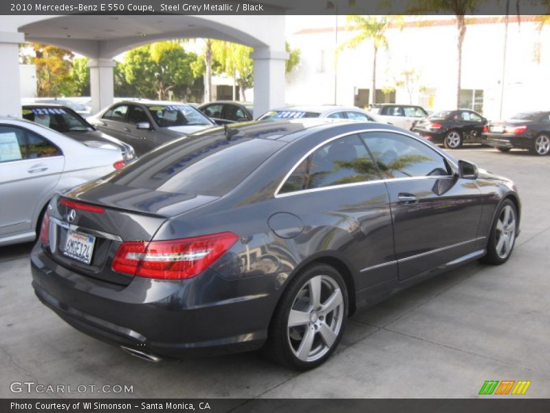 Steel Grey Metallic / Black 2010 Mercedes-Benz E 550 Coupe