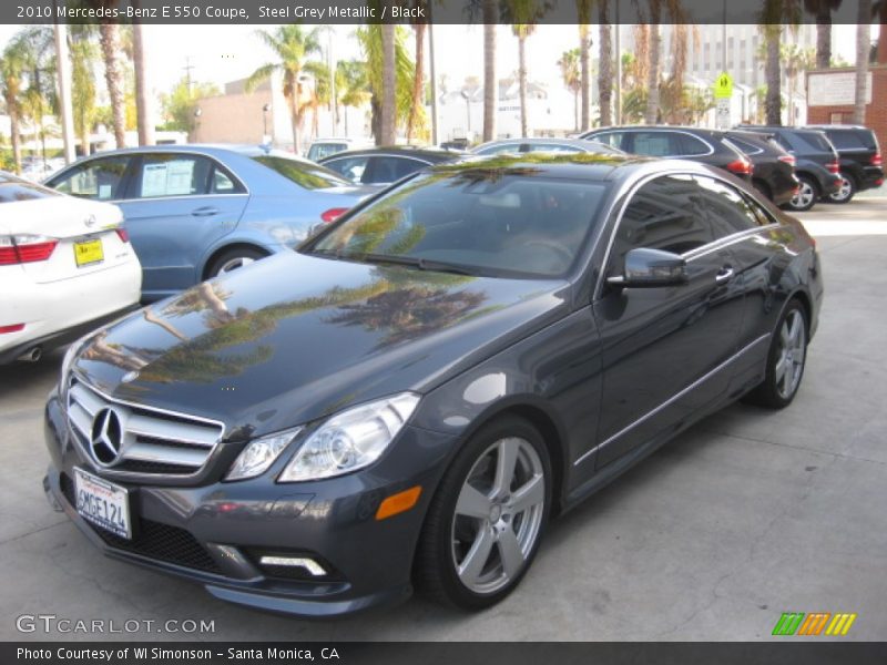 Steel Grey Metallic / Black 2010 Mercedes-Benz E 550 Coupe