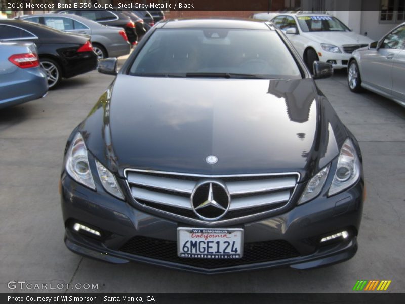 Steel Grey Metallic / Black 2010 Mercedes-Benz E 550 Coupe