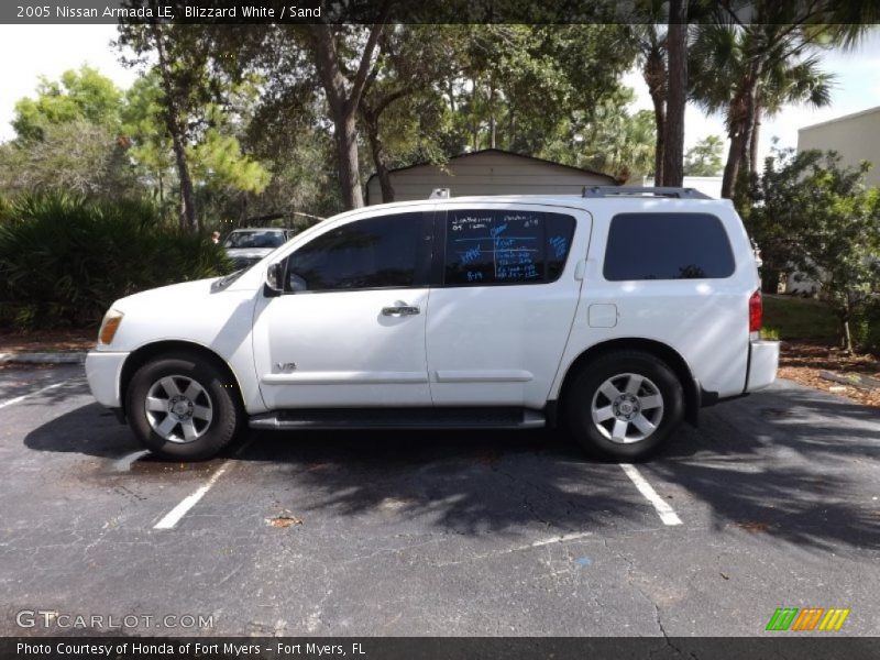 Blizzard White / Sand 2005 Nissan Armada LE