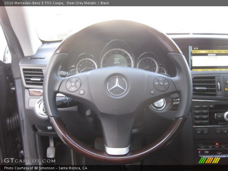 Steel Grey Metallic / Black 2010 Mercedes-Benz E 550 Coupe