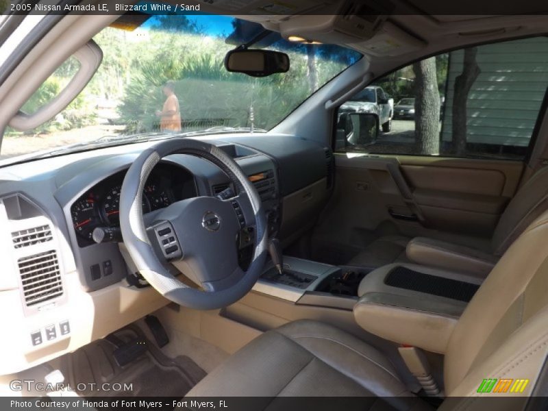 Blizzard White / Sand 2005 Nissan Armada LE