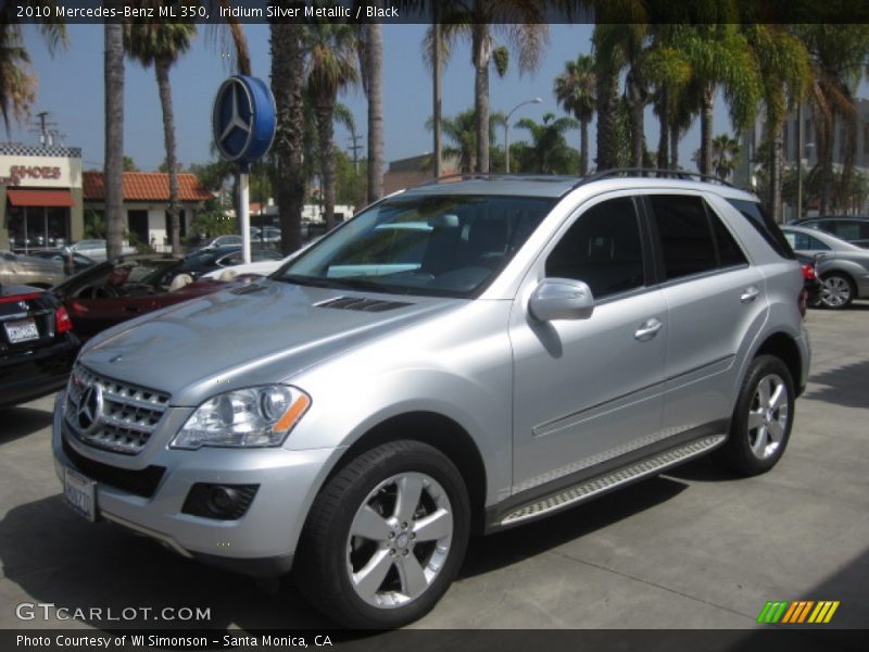 Iridium Silver Metallic / Black 2010 Mercedes-Benz ML 350