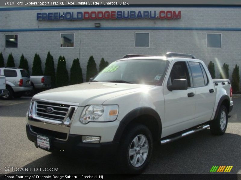 White Suede / Charcoal Black 2010 Ford Explorer Sport Trac XLT 4x4