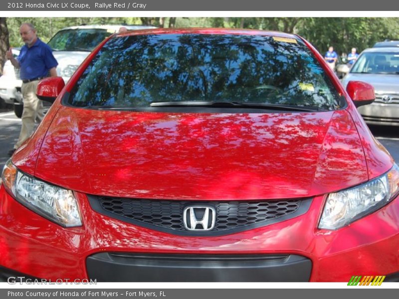 Rallye Red / Gray 2012 Honda Civic LX Coupe