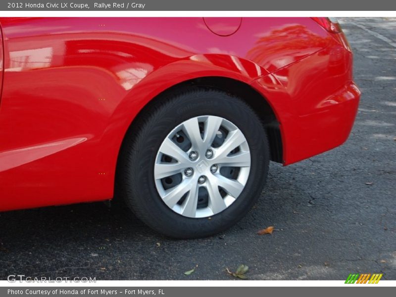 Rallye Red / Gray 2012 Honda Civic LX Coupe