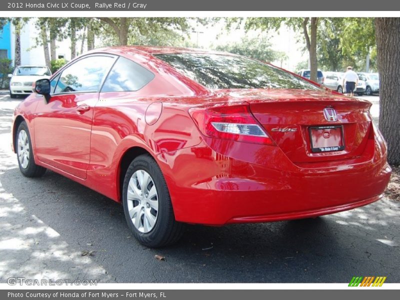 Rallye Red / Gray 2012 Honda Civic LX Coupe