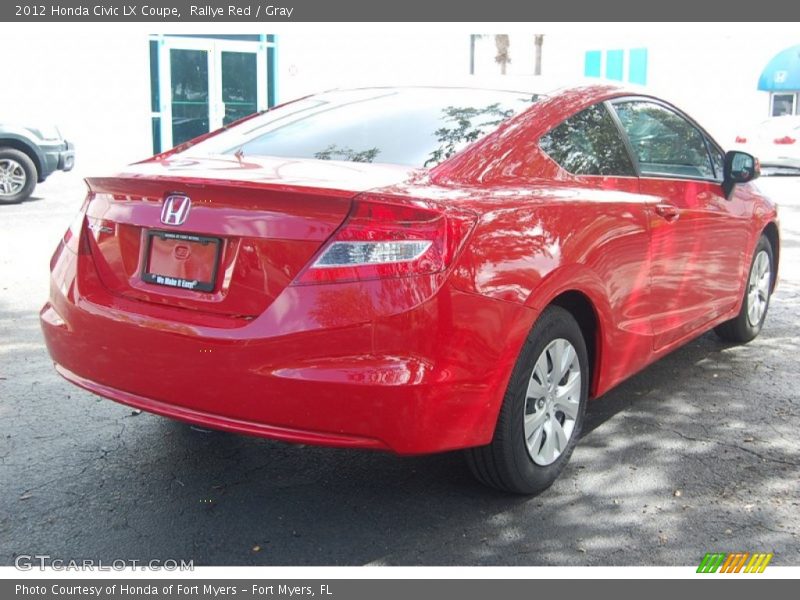 Rallye Red / Gray 2012 Honda Civic LX Coupe