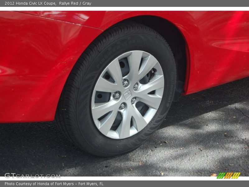 Rallye Red / Gray 2012 Honda Civic LX Coupe