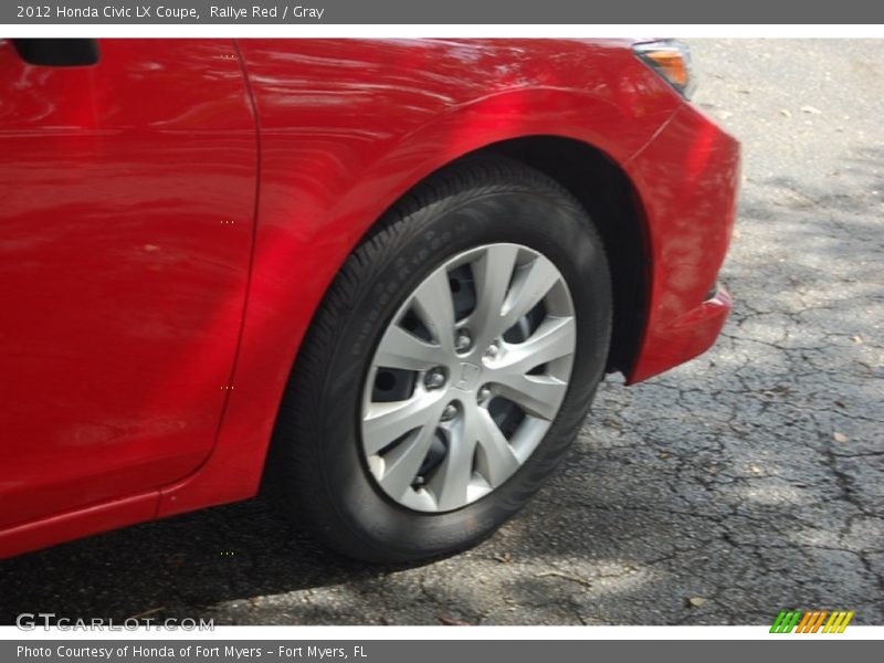 Rallye Red / Gray 2012 Honda Civic LX Coupe