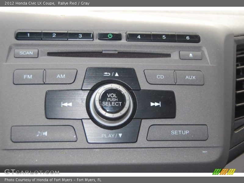 Rallye Red / Gray 2012 Honda Civic LX Coupe
