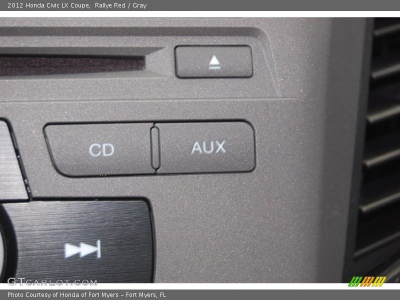 Rallye Red / Gray 2012 Honda Civic LX Coupe