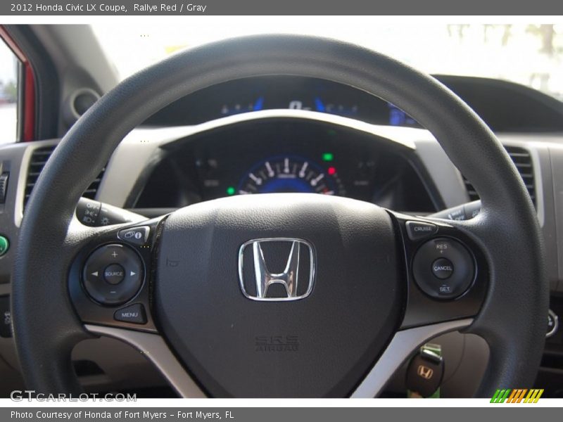 Rallye Red / Gray 2012 Honda Civic LX Coupe