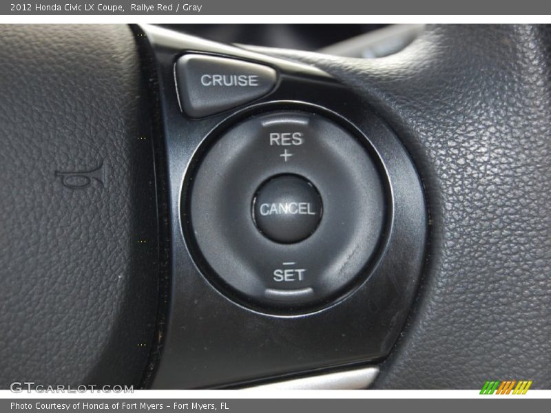 Rallye Red / Gray 2012 Honda Civic LX Coupe