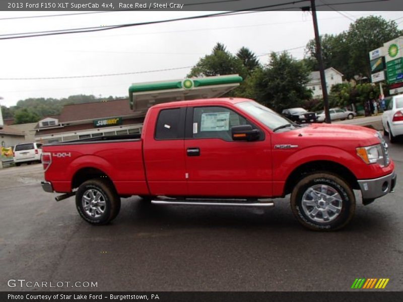 Race Red / Steel Gray 2013 Ford F150 XLT SuperCab 4x4