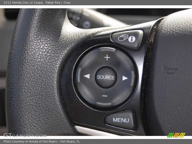 Rallye Red / Gray 2012 Honda Civic LX Coupe