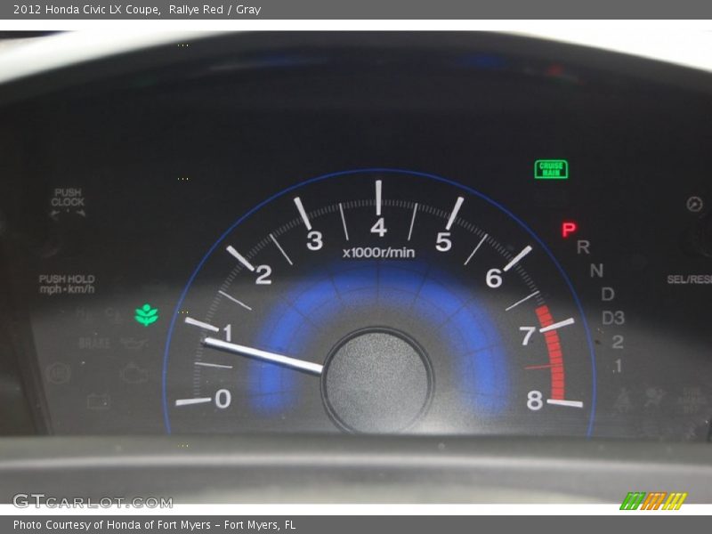 Rallye Red / Gray 2012 Honda Civic LX Coupe
