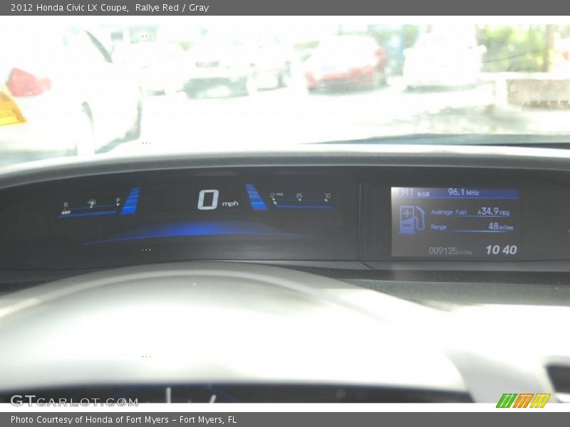 Rallye Red / Gray 2012 Honda Civic LX Coupe