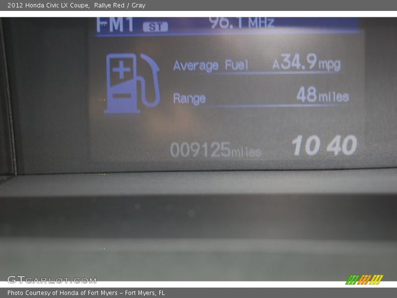 Rallye Red / Gray 2012 Honda Civic LX Coupe