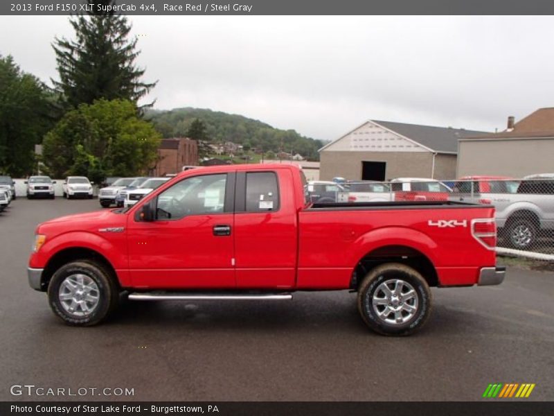 Race Red / Steel Gray 2013 Ford F150 XLT SuperCab 4x4