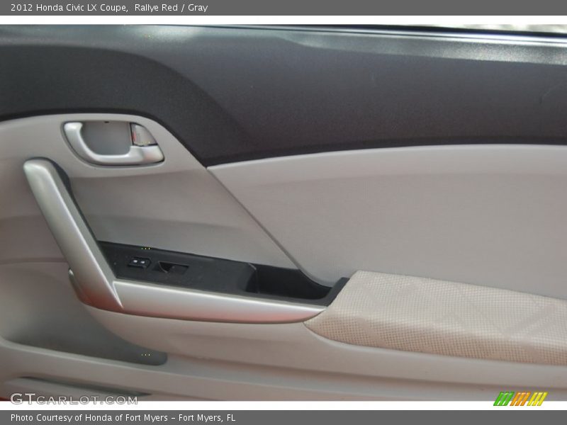 Rallye Red / Gray 2012 Honda Civic LX Coupe