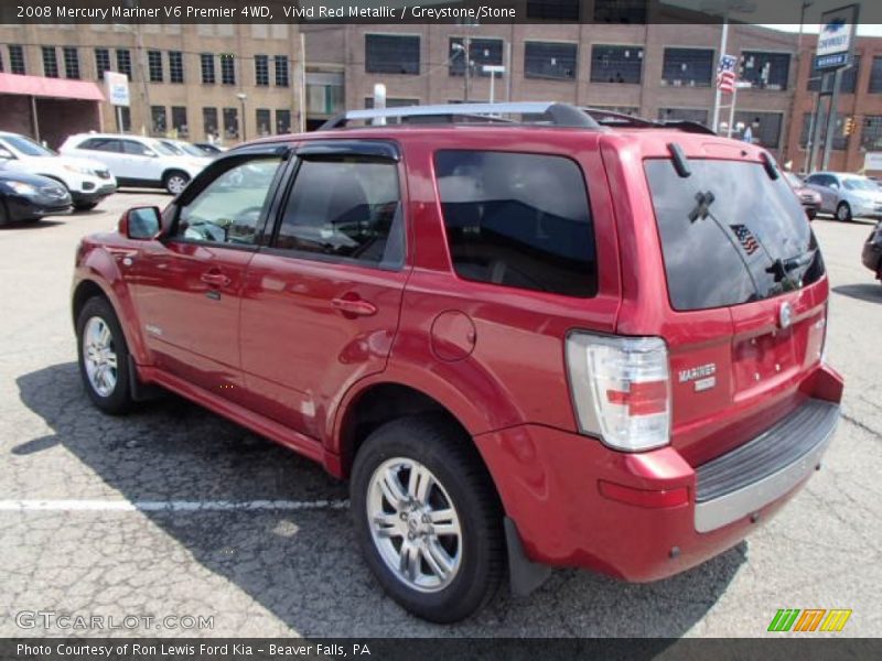 Vivid Red Metallic / Greystone/Stone 2008 Mercury Mariner V6 Premier 4WD