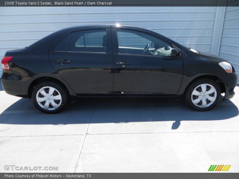 Black Sand Pearl / Dark Charcoal 2008 Toyota Yaris S Sedan