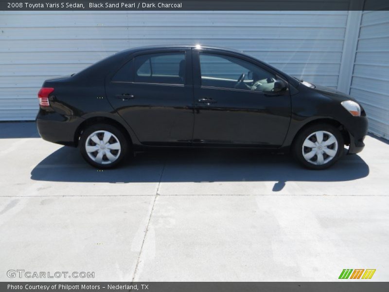Black Sand Pearl / Dark Charcoal 2008 Toyota Yaris S Sedan