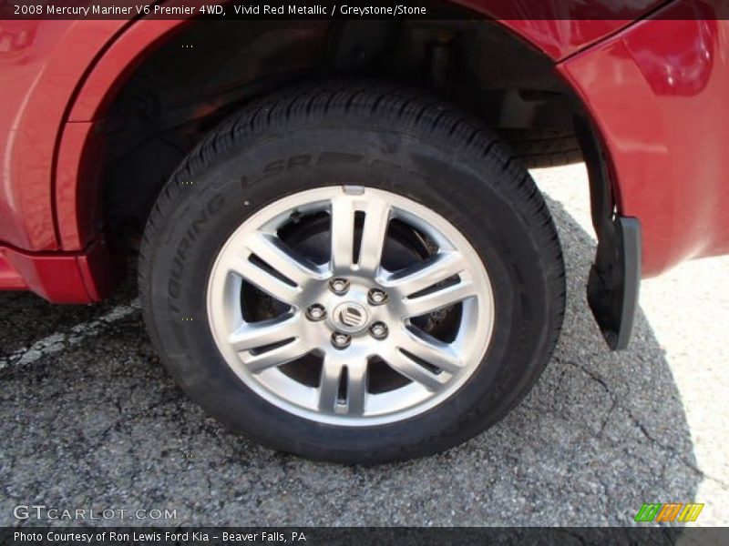 Vivid Red Metallic / Greystone/Stone 2008 Mercury Mariner V6 Premier 4WD