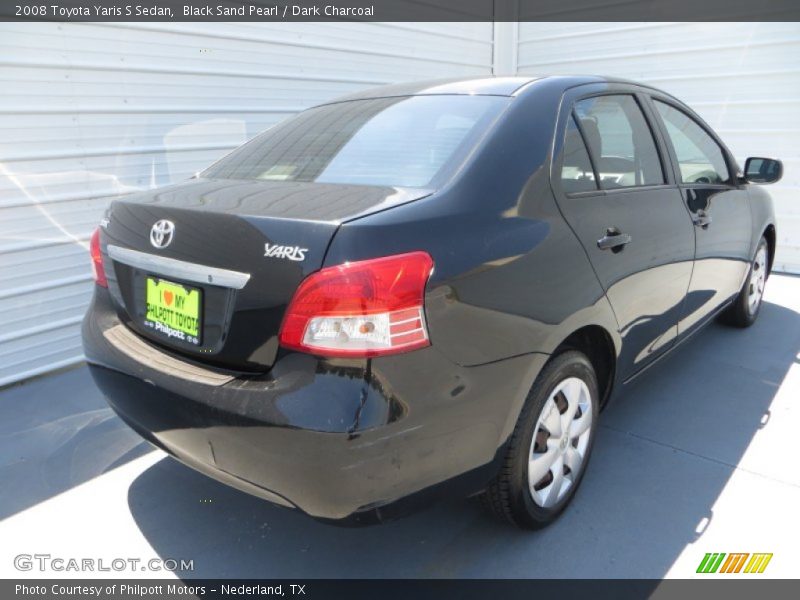 Black Sand Pearl / Dark Charcoal 2008 Toyota Yaris S Sedan