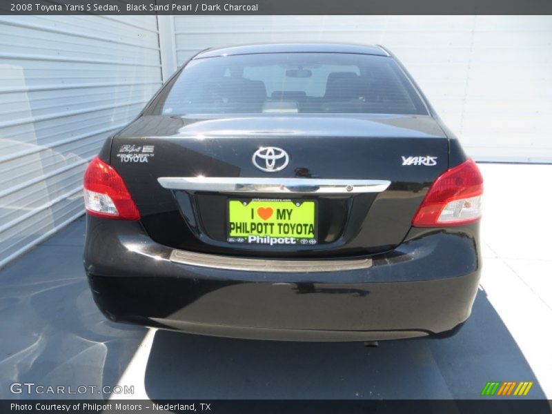 Black Sand Pearl / Dark Charcoal 2008 Toyota Yaris S Sedan