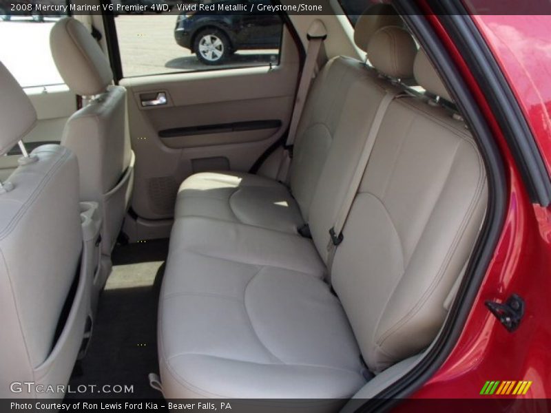 Vivid Red Metallic / Greystone/Stone 2008 Mercury Mariner V6 Premier 4WD