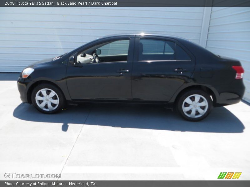 Black Sand Pearl / Dark Charcoal 2008 Toyota Yaris S Sedan