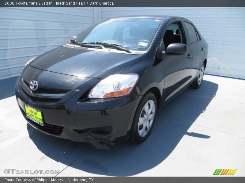 Black Sand Pearl / Dark Charcoal 2008 Toyota Yaris S Sedan