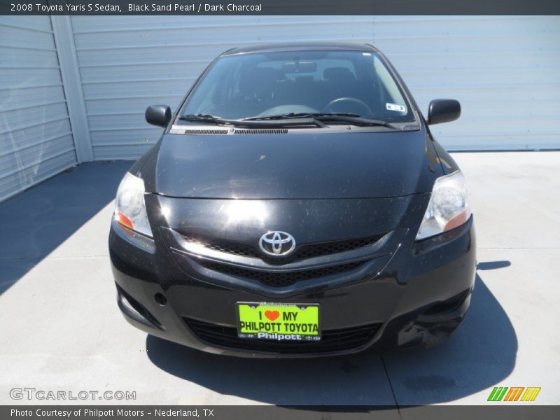 Black Sand Pearl / Dark Charcoal 2008 Toyota Yaris S Sedan