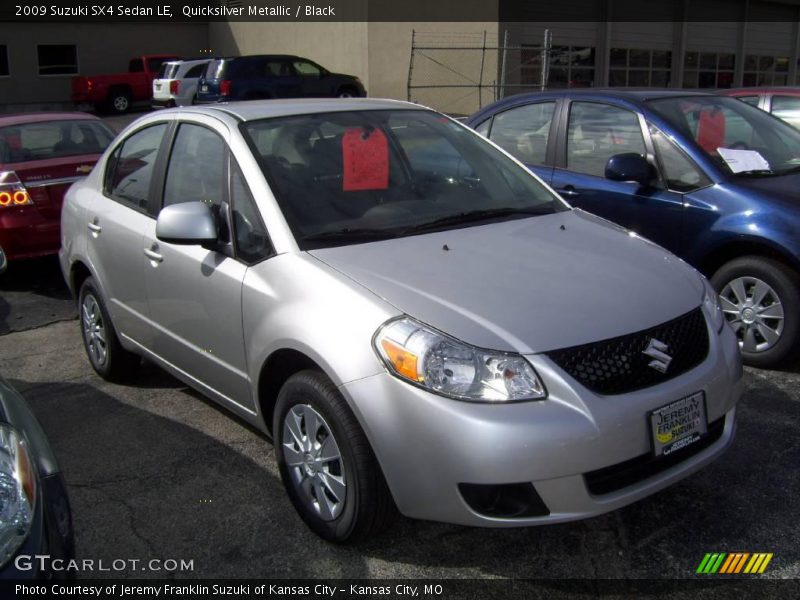 Quicksilver Metallic / Black 2009 Suzuki SX4 Sedan LE